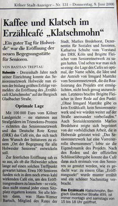 Willkommen im SeniorenNetzwerk Holweide e.V.