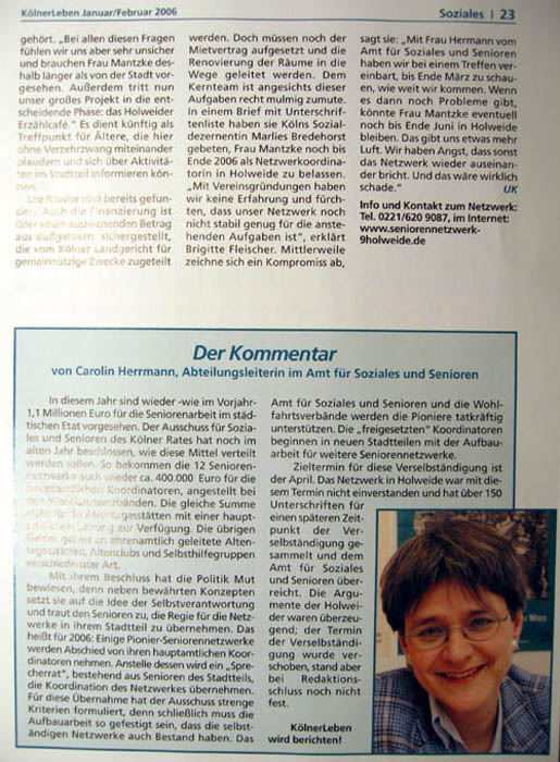 Willkommen im SeniorenNetzwerk Holweide e.V.